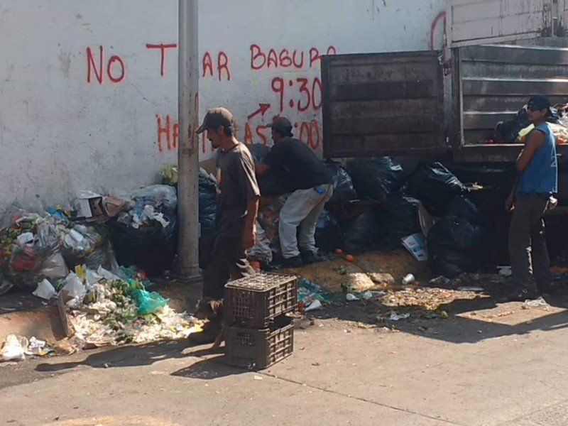 Sin respetarse horarios de recolección de basura