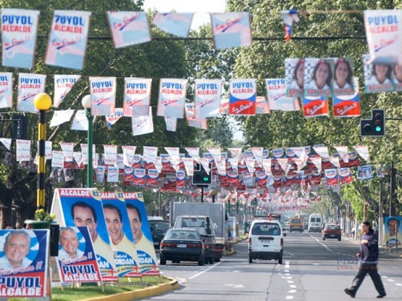 Sin retirar propaganda electoral