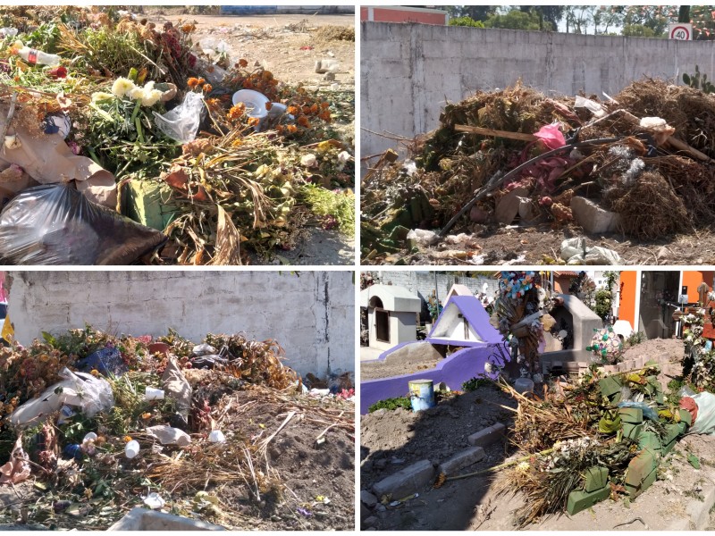 Sin servicio de recolección de basura Panteón de San Nicolás