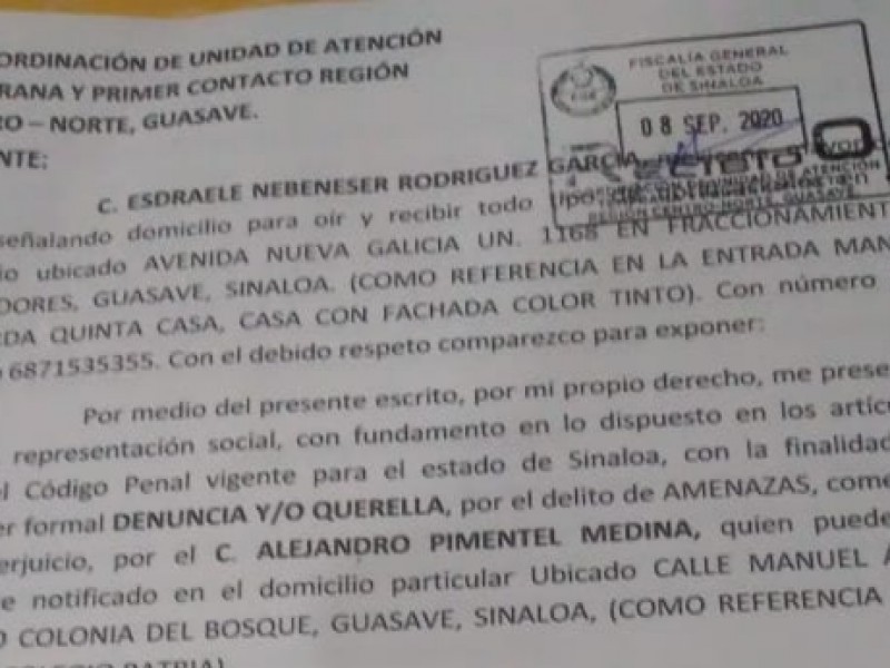 Sindicalizada denuncia a Alejandro Pimentel por amenazas