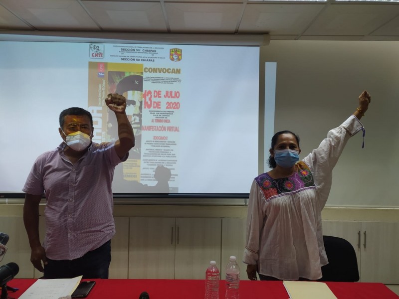 Sindicatos protestan ante falta de estrategias para combate de pandemia