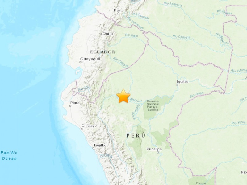 Sismo magnitud 6.8 sacude la Amazonía peruana