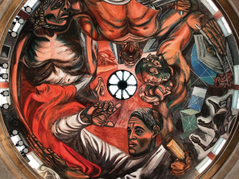 Sismo provoca fisuras en mural del Paraninfo de la UdeG