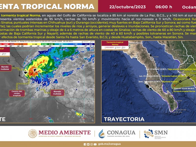 SMN vigila dos sistemas que podrían evolucionar a ciclones tropicales