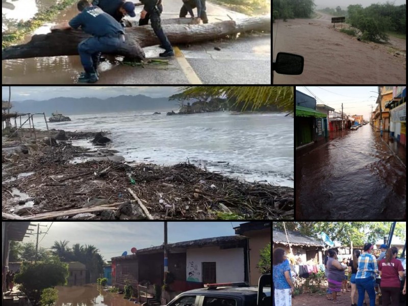 Socavón, bloqueos y destrucción; recuento de daños en zona norte