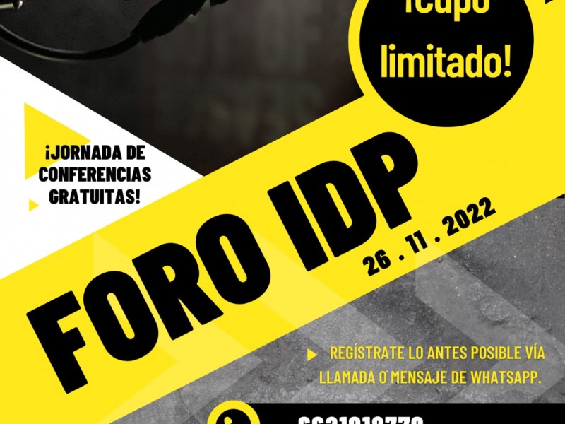 Sociedad civil realizará Foro IDP