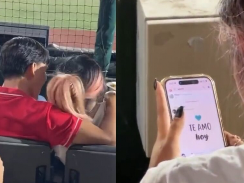 ¡Soldado caído! Infidelidad de una mujer durante juego de béisbol