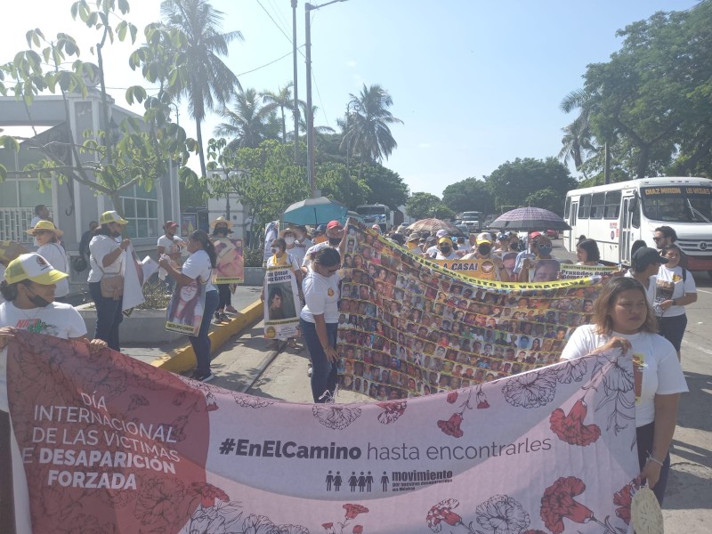 Solecito de Veracruz marcha en el día internacional de personas desaparecidas