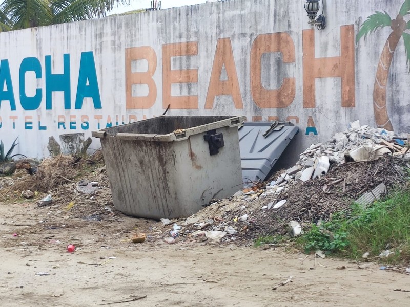 Solicitan más contenedores de basura en playas de Tuxpan
