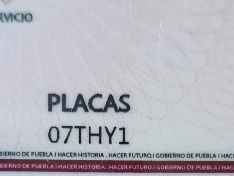 Solicitan apoyo para localizar una placa extraviada