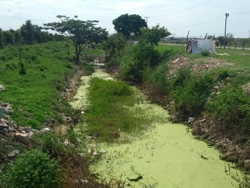 Solicitan limpieza en canal de aguas pluviales
