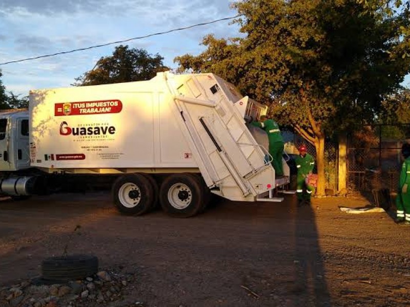 En Guasave garantizan recolección de basura durante fin de año