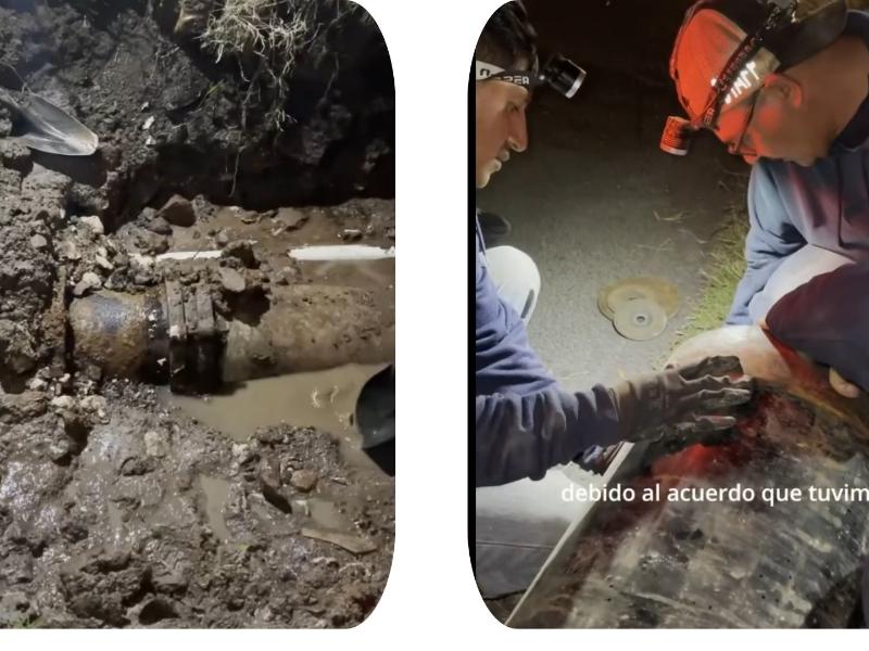 Solucionan fuga de agua en San Juan del Río tras denuncias ciudadanas