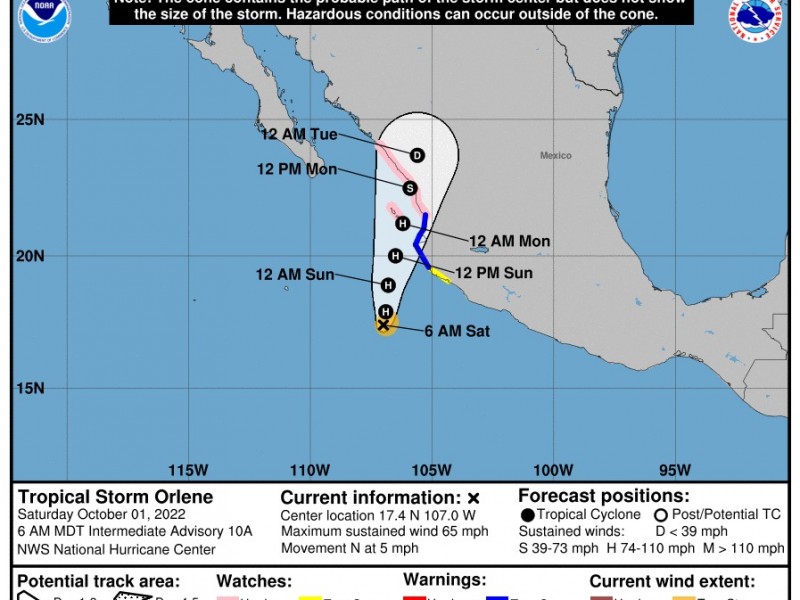 Sonora: Anuncian lluvias para hoy y formación del huracán 