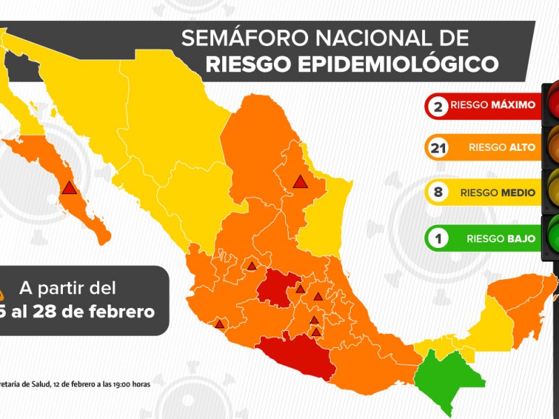 Sonora avanza a amarillo en semáforo epidemiológico, Guaymas en naranja
