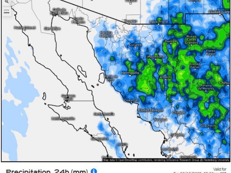 Sonora bajo alerta por lluvias fuertes y calor extremo