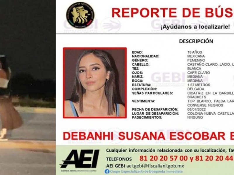 Sonora colabora para localizar a Debanhi Escobar Bazaldúa