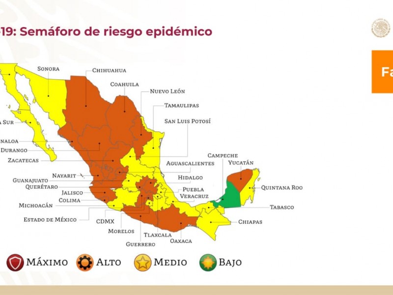 Sonora continua en semáforo amarillo