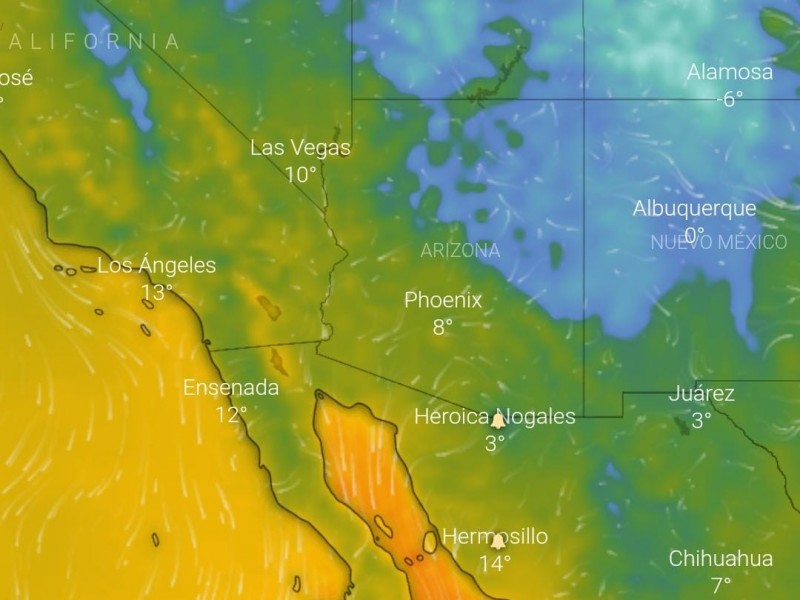 Sonora: frente frío, lluvias y vientos fuertes, piden extremar precauciones