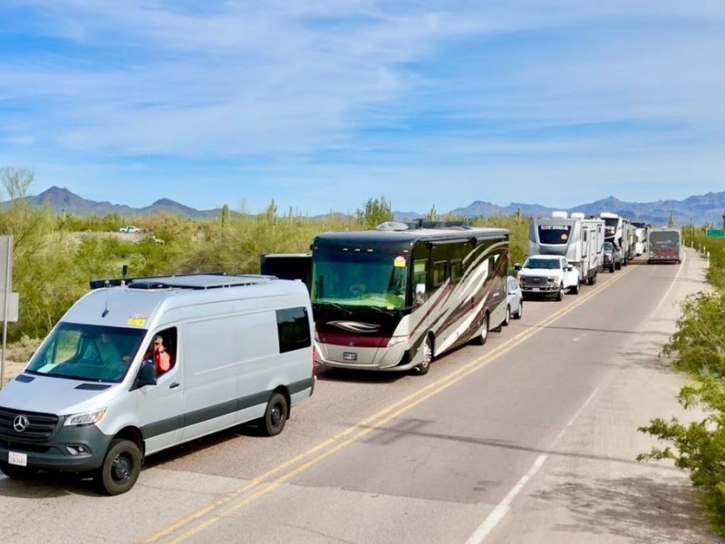 Sonora: llega la primera caravana de turistas de la temporada