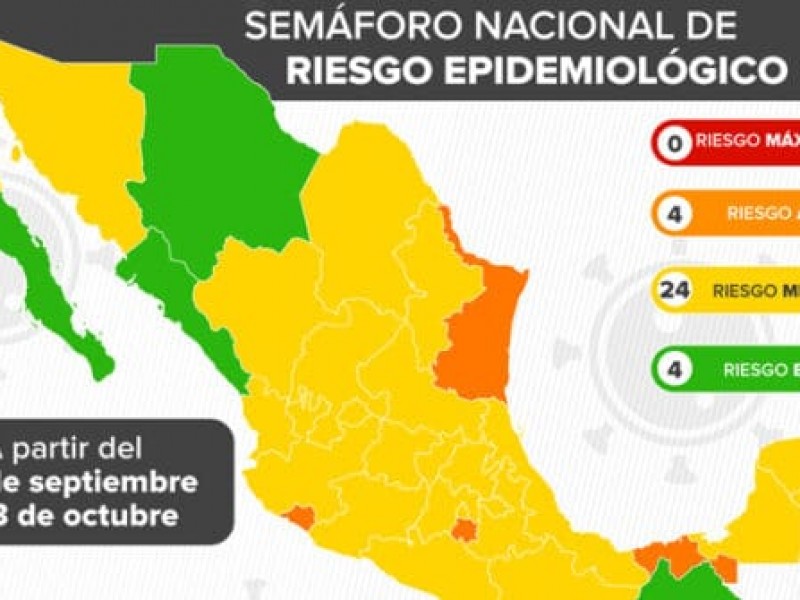 Sonora pasará a semáforo epidemiológico amarillo este lunes