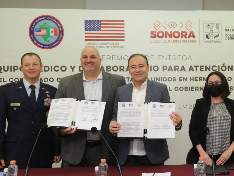 Sonora recibe equipo médico del Consulado de Estados Unidos