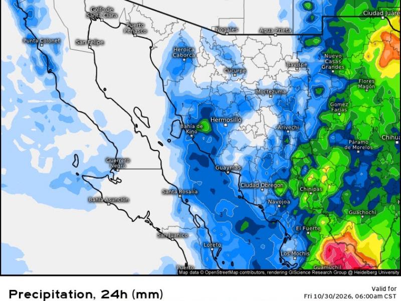 Sonora tendrá cielos despejados, pero lluvias podrían llegar el viernes