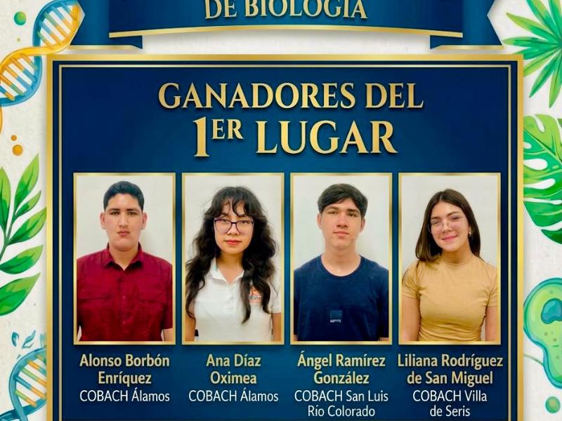 Sonorenses obtiene los primeros lugares en la Olimpiada Sonorense de Biología