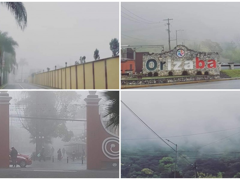 Sorprende en redes sociales densa neblina en Orizaba