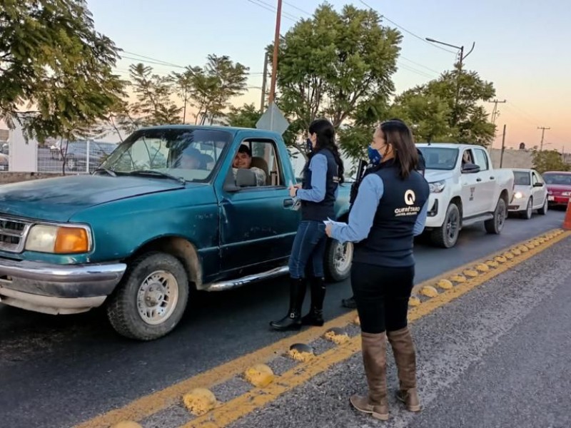 SSC mantiene supervisión constante del Operativo Alcoholímetro, en Amealco