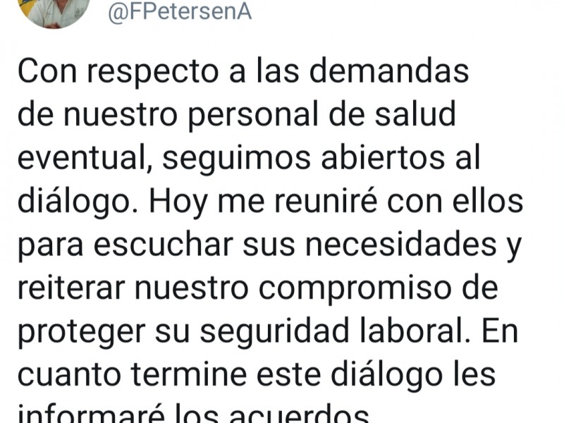 SSJ asegura reunión con trabajadores eventuales