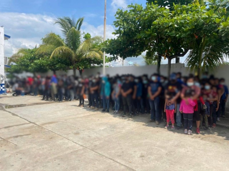 SSP asegura a migrantes en Las Choapas