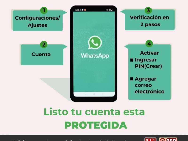 SSP recomienda proteger cuentas de whatssap ante clonaciones