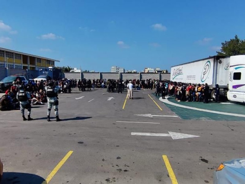SSP rescata a 334 migrantes en Arbolillo, Alvarado