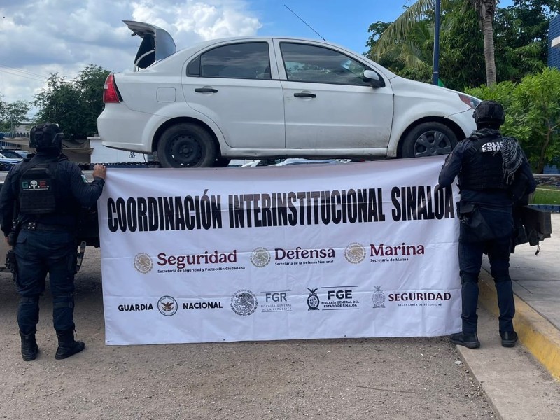 SSPE asegura vehículo robado y 500 pastillas de fentanilo en Culiacán