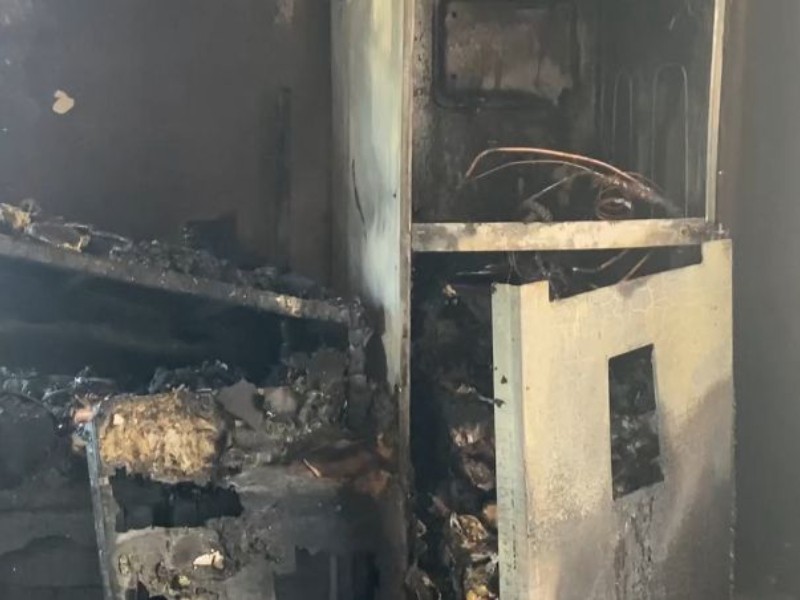 Su casa se incendió y familia se salva de milagro