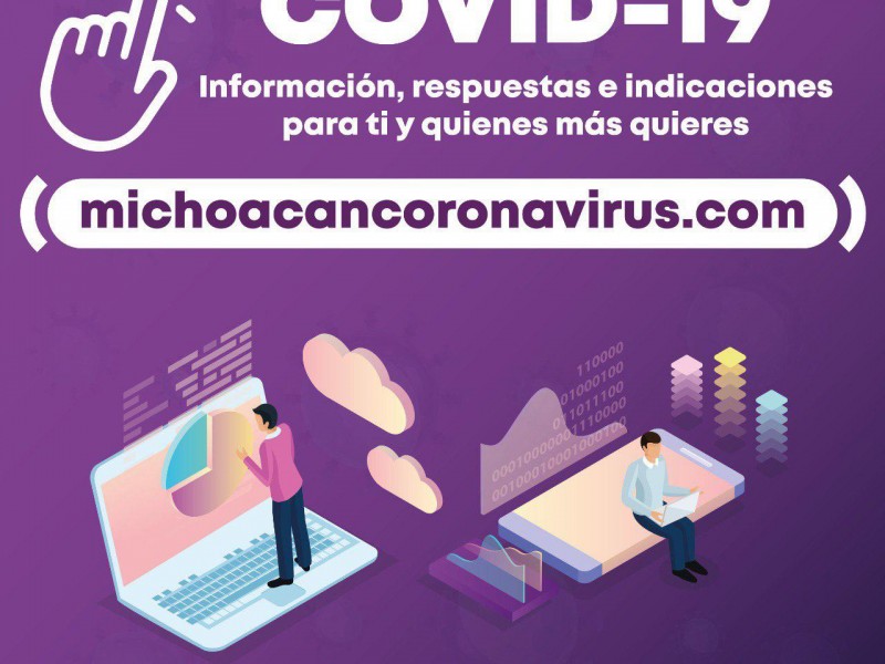 Suben a micrositio información del Covid19 en Michoacán