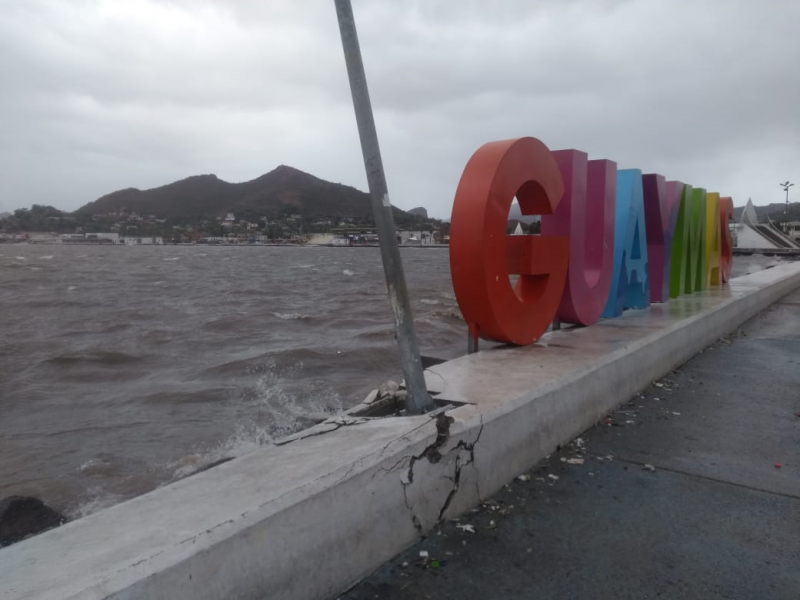 Muros afectados en Malecón