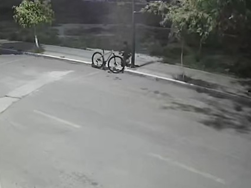 Sujeto corta cables de lámparas públicas en fraccionamiento