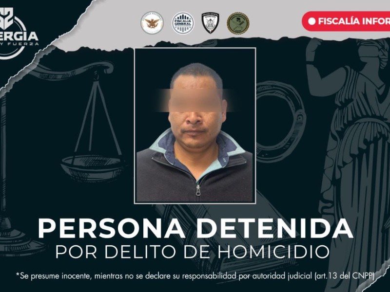 Sujeto en prision por homicidio ocurrido en Amealco