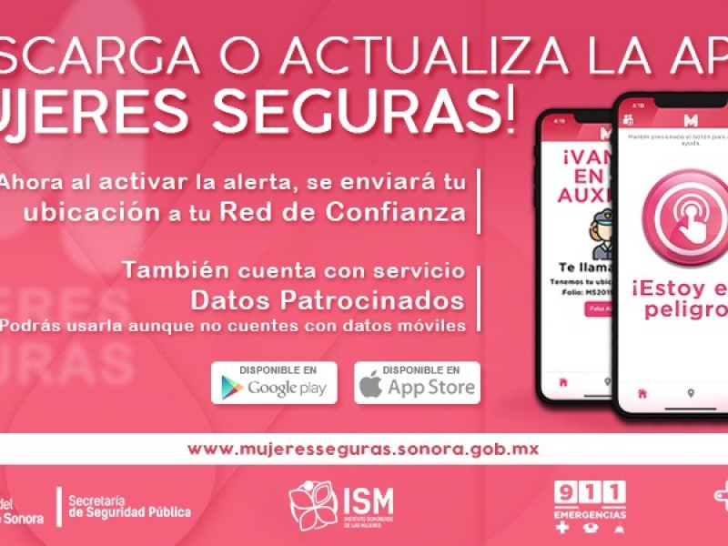 Suma más de 47 mil descargas aplicación Mujeres Seguras