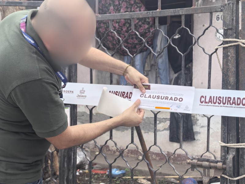 Suman 78 clausuras en Jalisco por faltas ambientales en este año