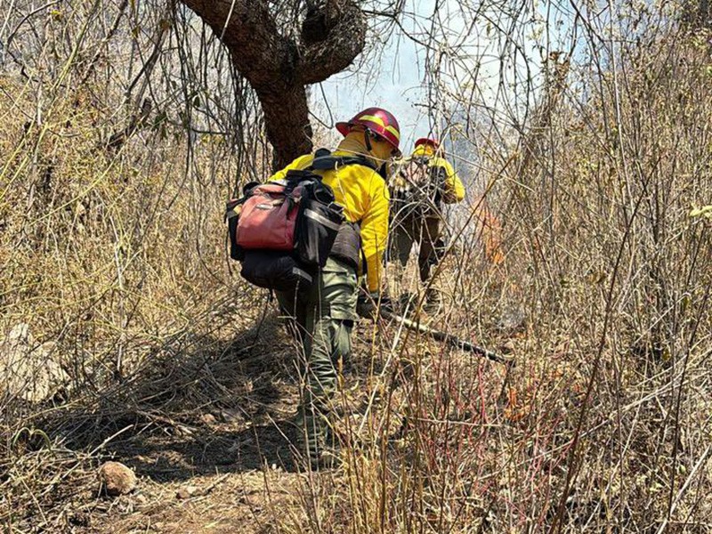 Suman cinco días combatiendo el fuego en cerro de Ixtlahuacán