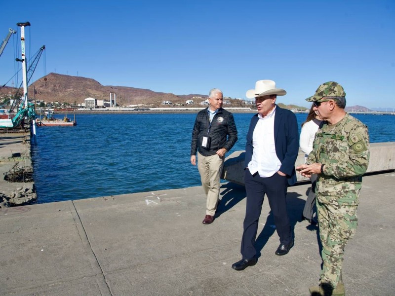 Supervisa Gobernador Durazo inicio de renovación del muelle de Guaymas