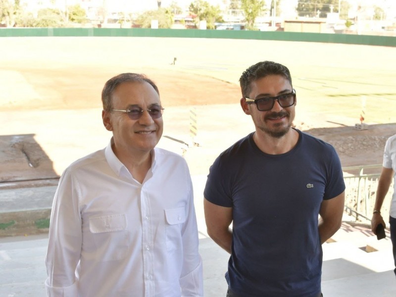 Supervisa gobernador rehabilitación de estadio Héctor Espino