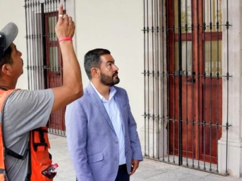 Supervisan avances en reconstrucción del Congreso del Estado