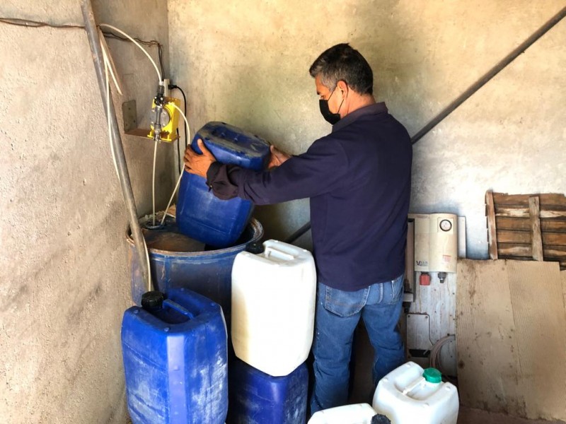 Supervisan labores de cloración de agua en Zamora