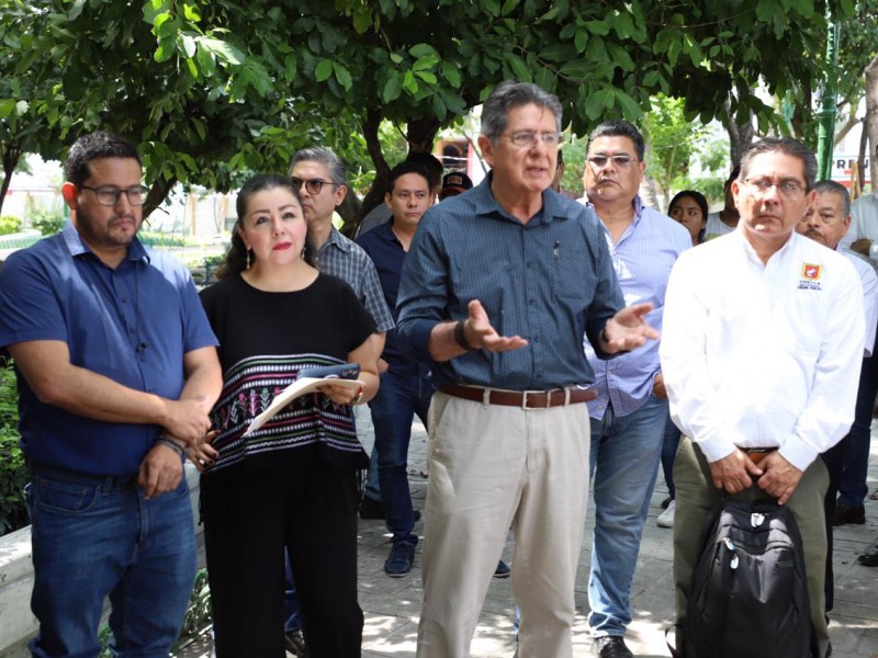 Supervisan obras de remodelación del Parque de la Marimba