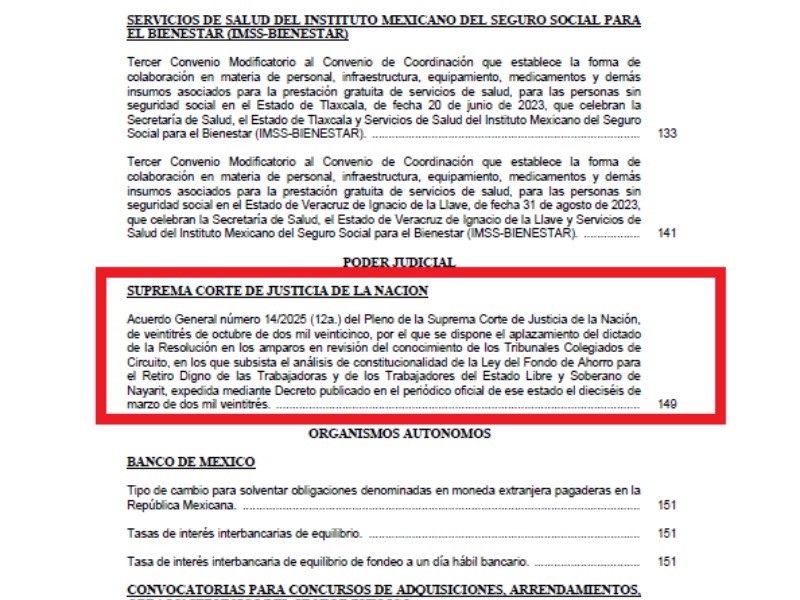 Suprema Corte frena resoluciones sobre Ley del Fondo de Ahorro de Nayarit Suprema Corte frena resoluciones sobre Ley del Fondo de Ahorro de Nayarit