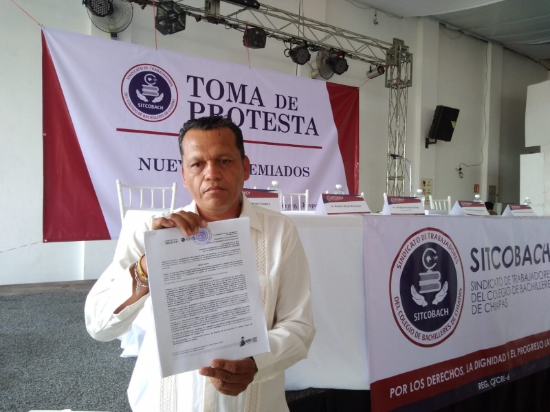 Surge nuevo sindicato del Colegio de Bachilleres de Chiapas SITCOBACH